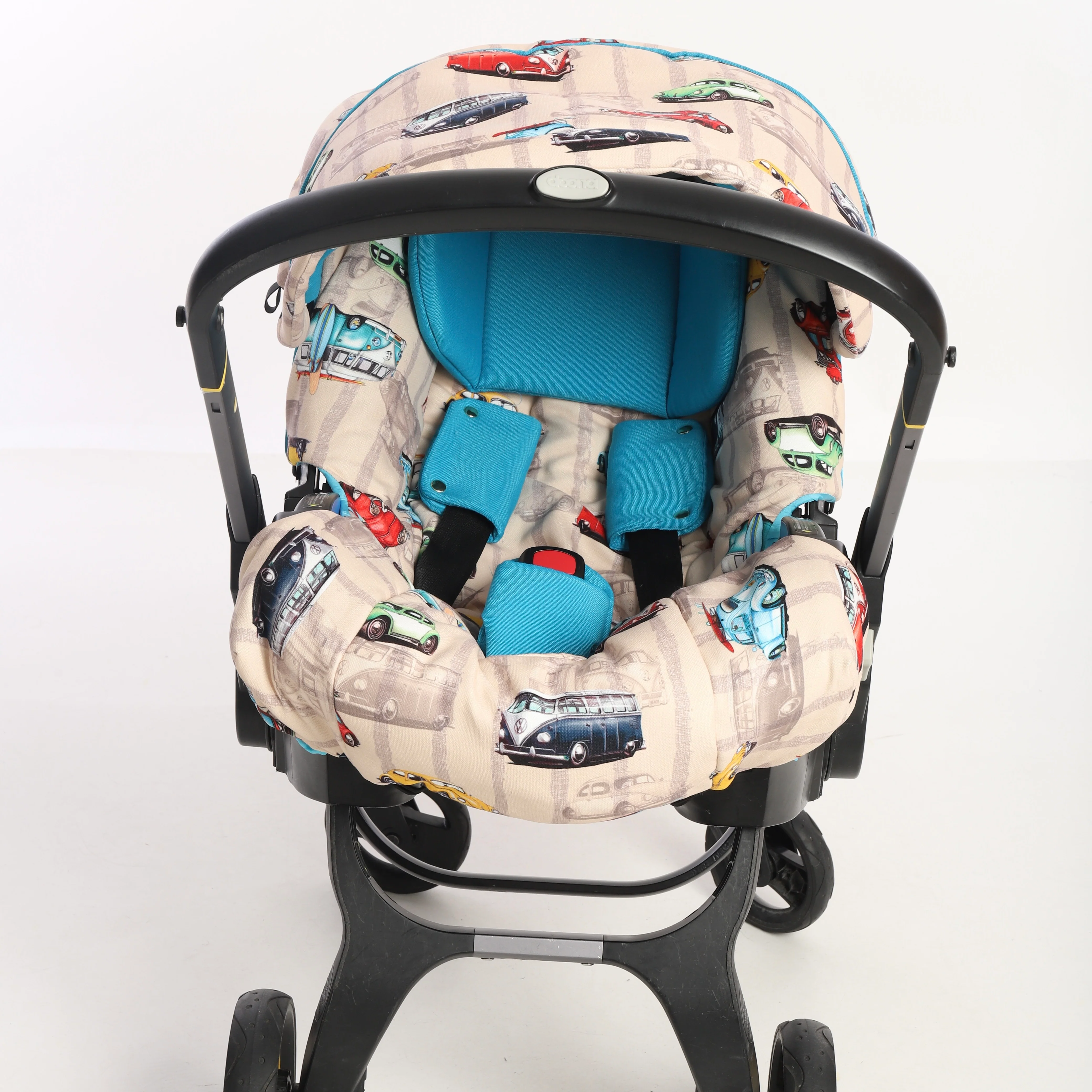 Retro Van Baby Boy Car Seat Cover – Vintage Travel Style - Image 3