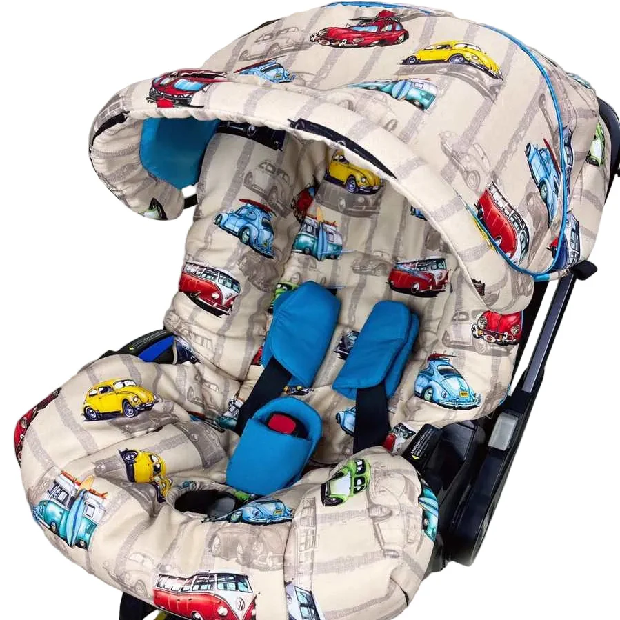 Retro Van Baby Boy Car Seat Cover – Vintage Travel Style - Image 5