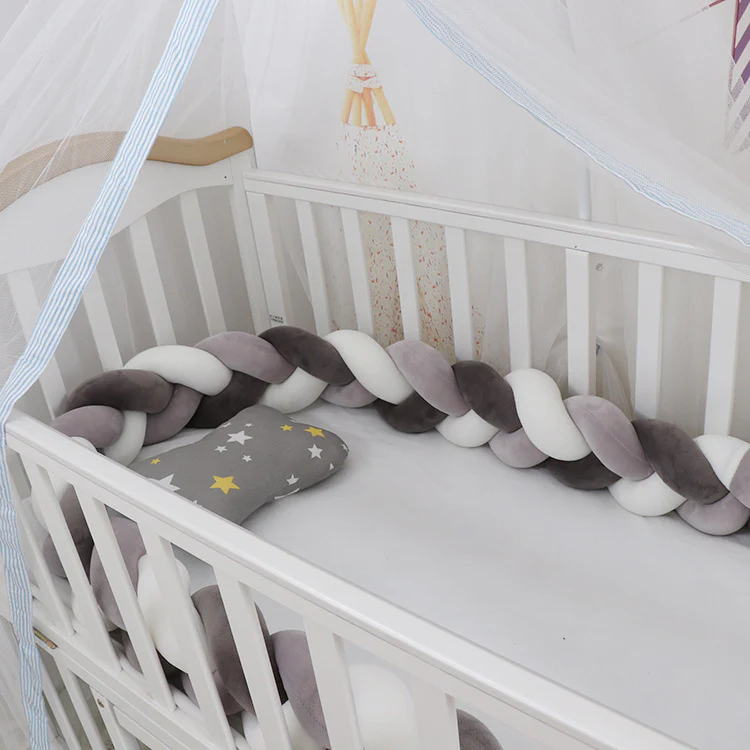 Luxury Braided Crib Bumper | Braided Baby Textile | Comfort Accessory - Image 3