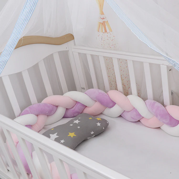 Luxury Braided Crib Bumper | Braided Baby Textile | Comfort Accessory - Image 4