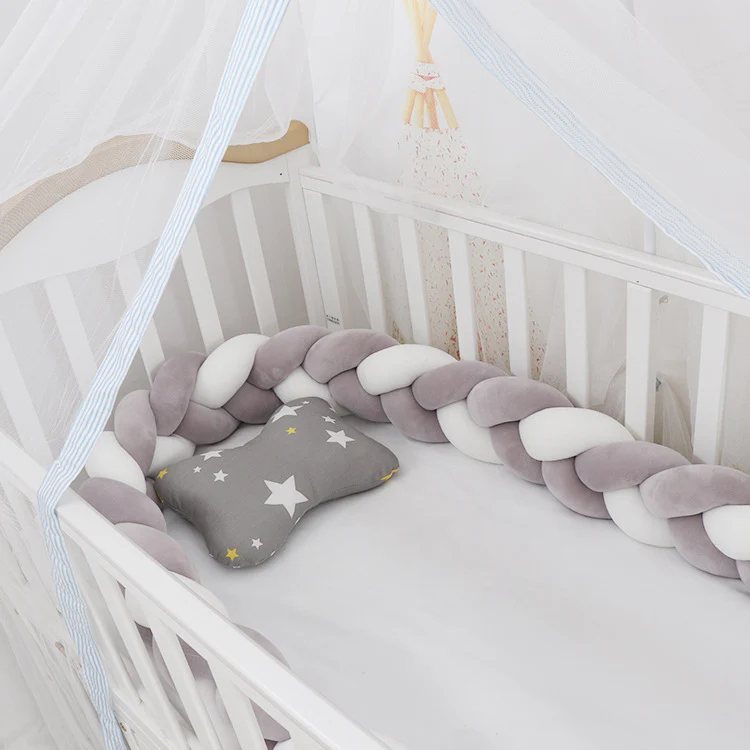 Luxury Braided Crib Bumper | Braided Baby Textile | Comfort Accessory - Image 6