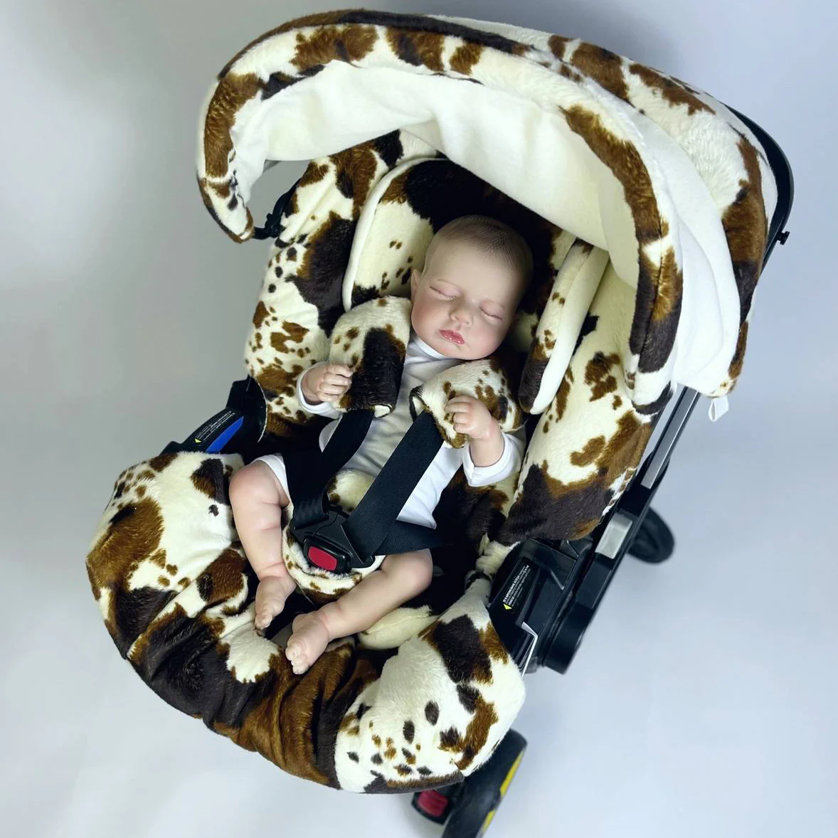 Cow Print Baby Car Seat Cover Set – All-In-One Comfort - Image 4