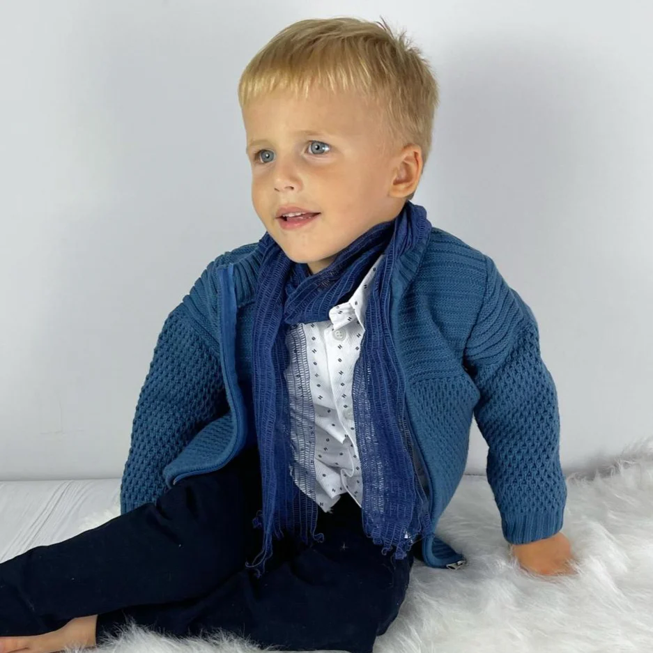 Handmade Navy Blue Boys Suit – Formal Toddler Outfit - Image 6