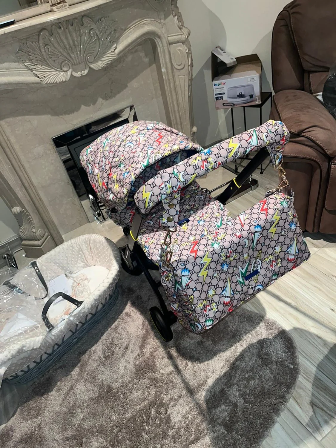 Luxury Designer-Style Baby Car Seat Cover Replacement Set - Image 10