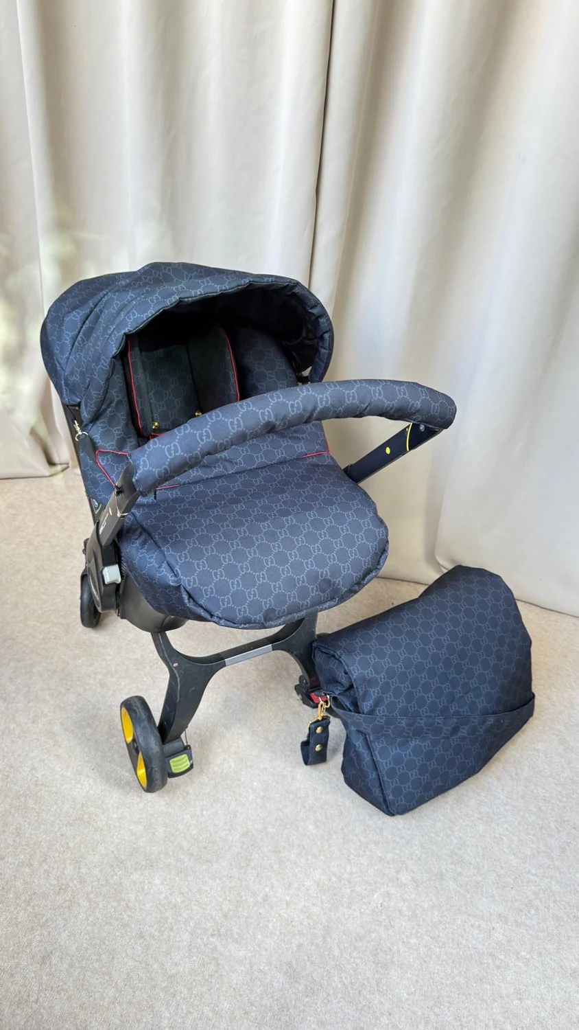Luxury Designer-Style Baby Car Seat Cover Replacement Set - Image 11