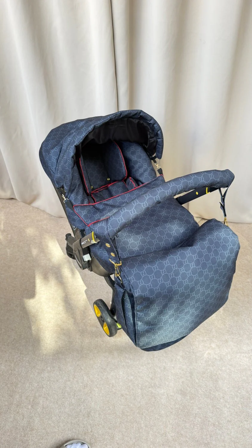 Luxury Designer-Style Baby Car Seat Cover Replacement Set - Image 7