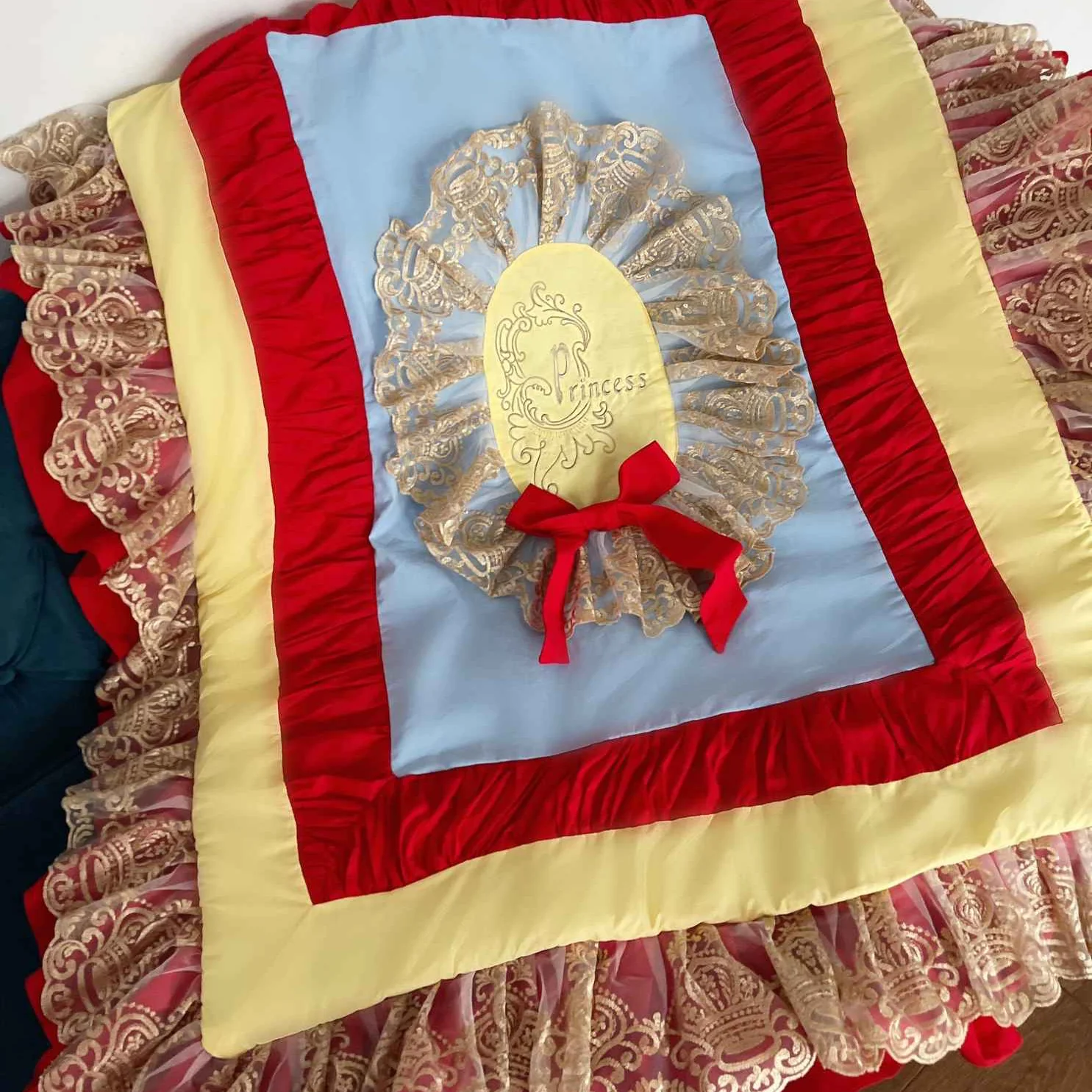 Luxury Snow White Princess Girl Crib Bedding Set with Ruffles - Image 3