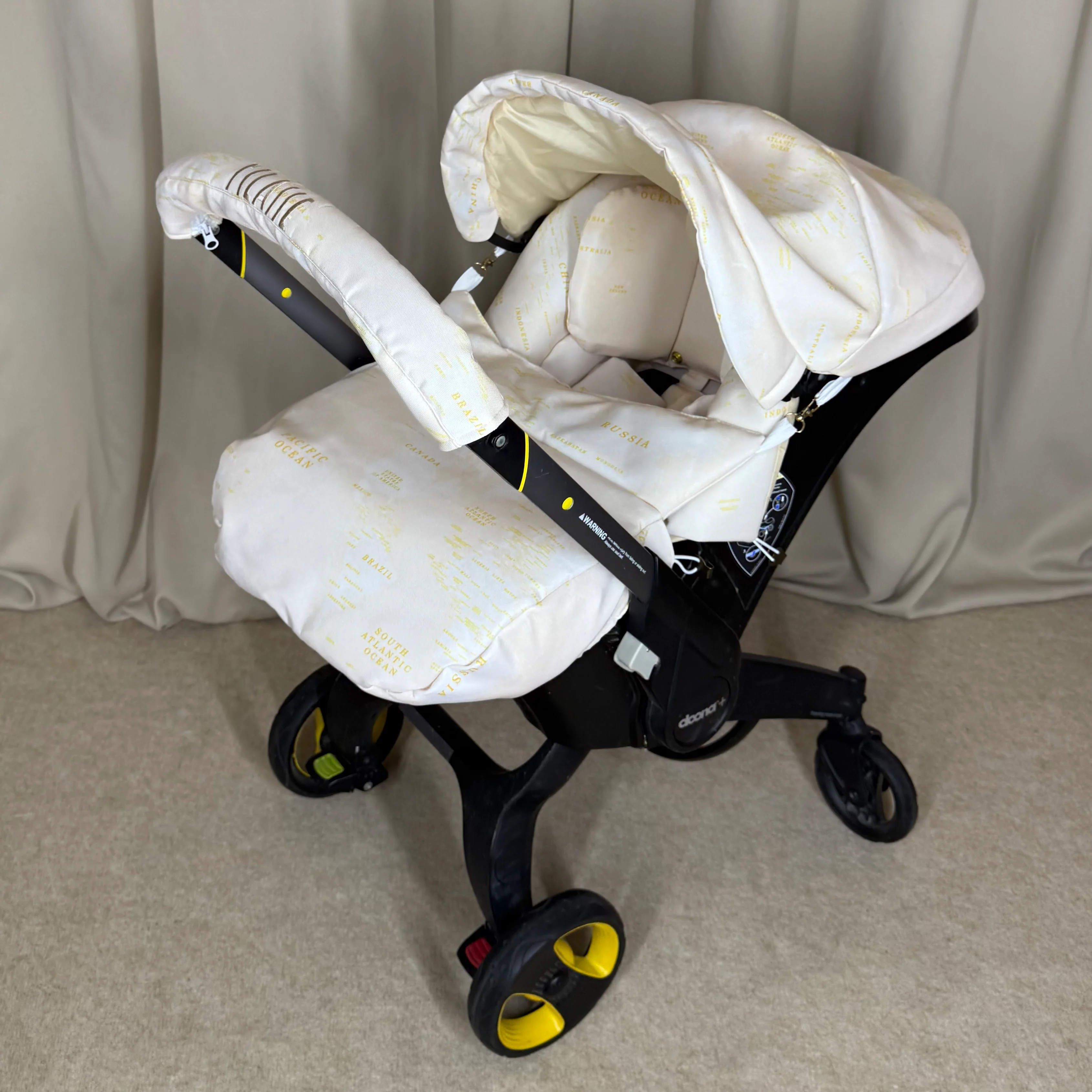 Personalized World Map Baby Car Seat Cover - Image 16