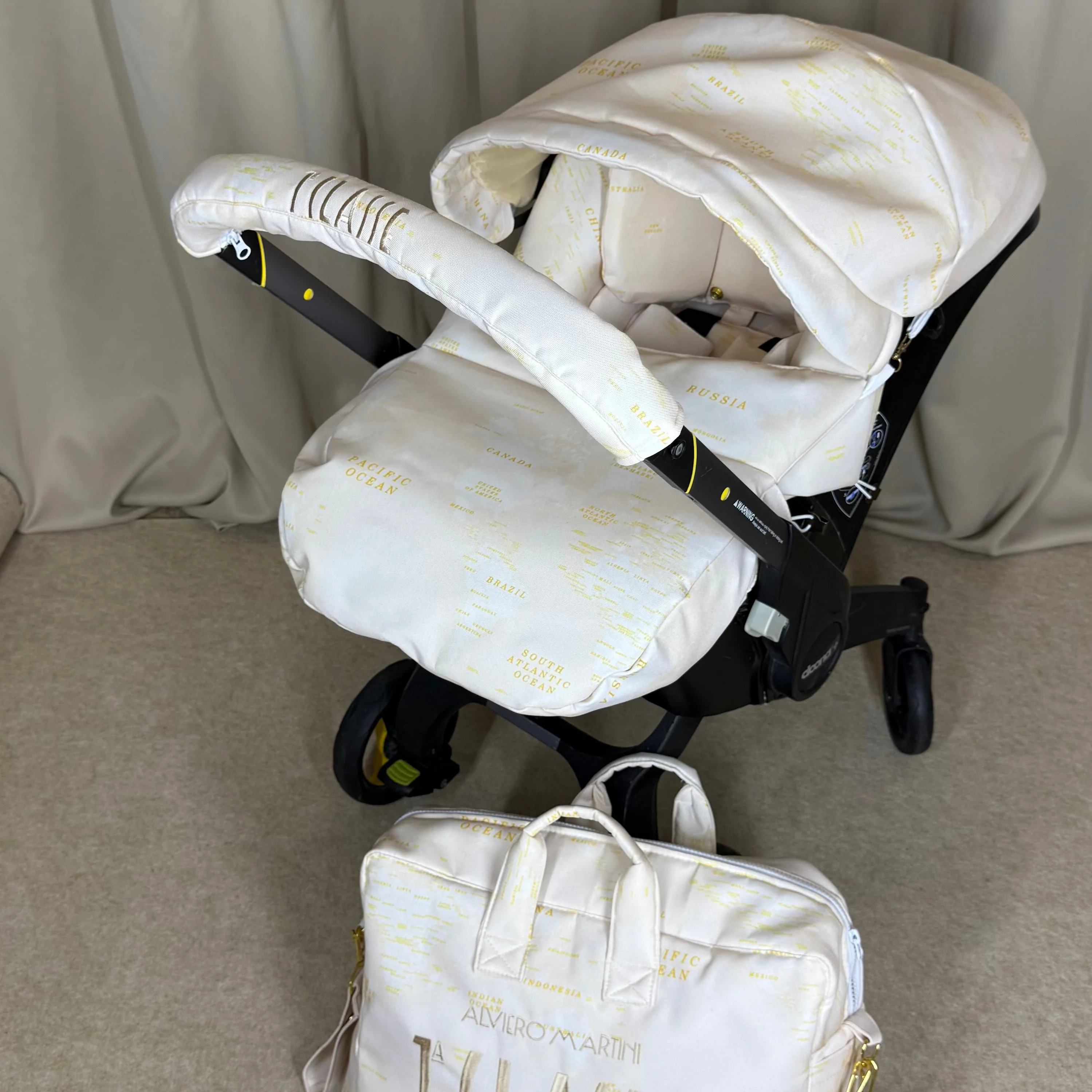 Personalized World Map Baby Car Seat Cover - Image 17