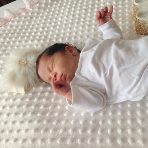 Personalized Pink Elegant Romantic Luxury Baby Nest with Ruffles - Image 5