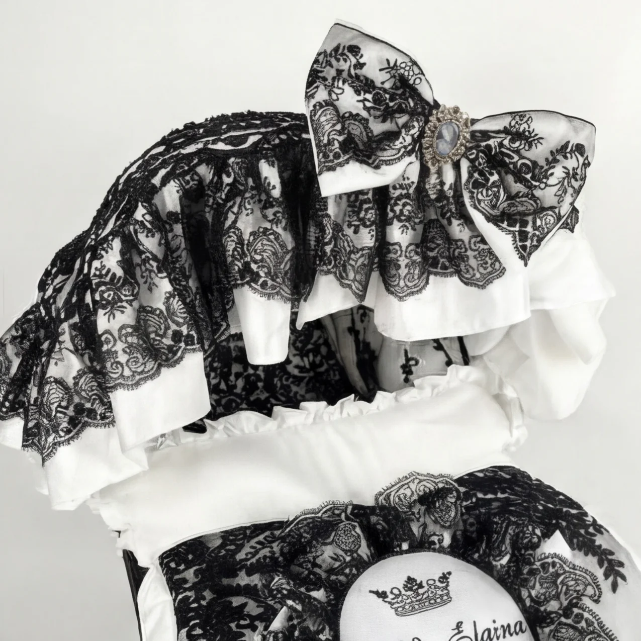 Lace & Ruffles Baby Girl Car Seat Cover – Elegant Design - Image 7