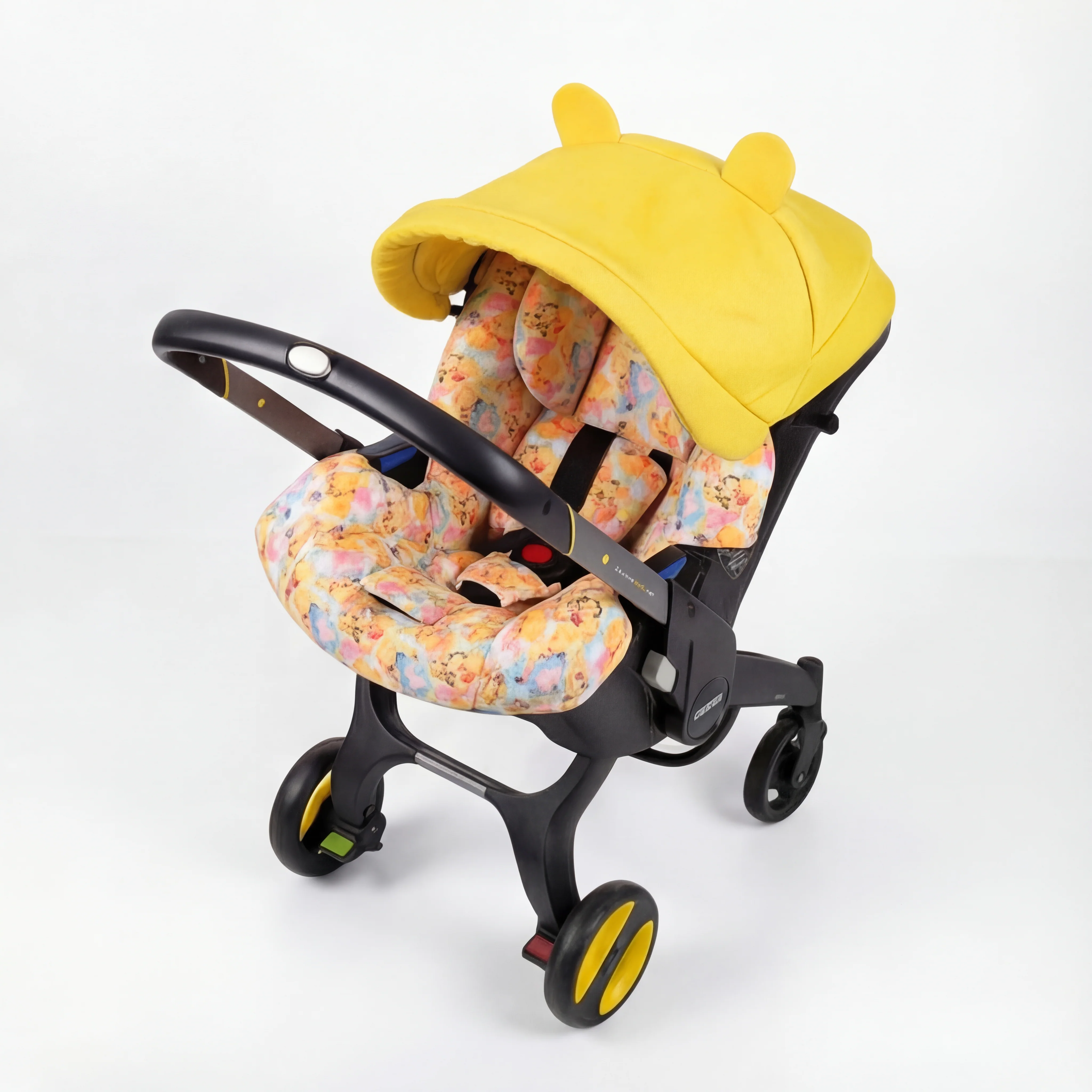 Yellow Bear Baby Car Seat Cover Set – Playful Design - Image 4