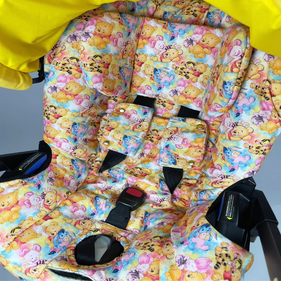Yellow Bear Baby Car Seat Cover Set – Playful Design - Image 5